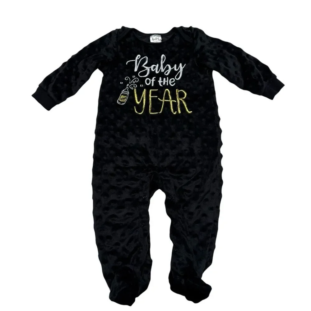 Baby Starters Baby of the Year Velour Footie Pajamas 9 MOS 16.5 to 20.5 lbs